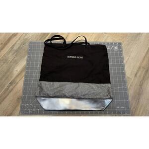 Victorias Secret Black And Silver Tote Bag